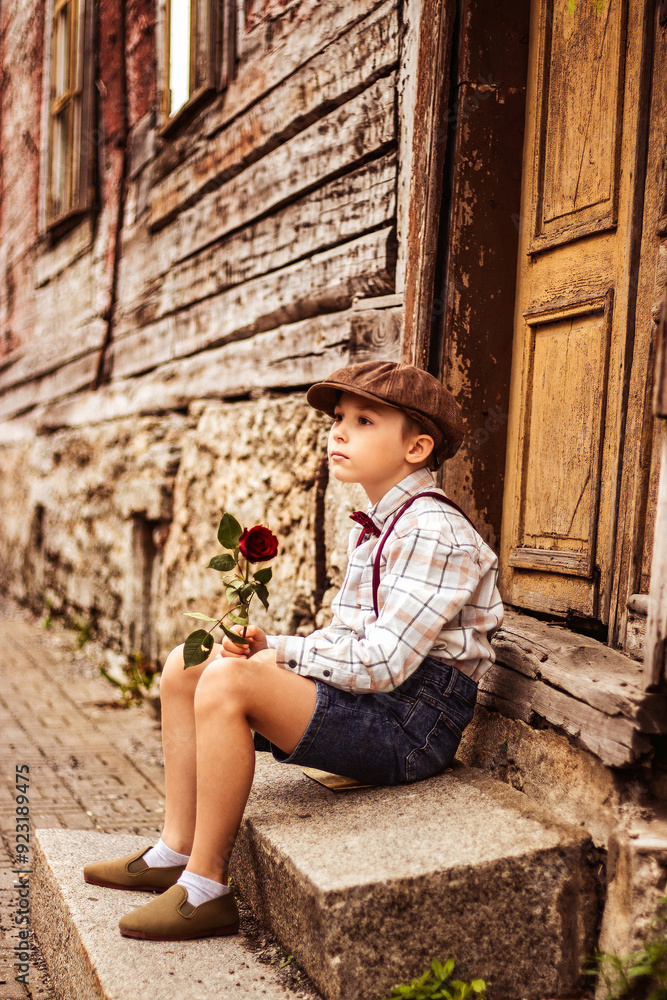 Retro photography of a boy Retro photography of a boy