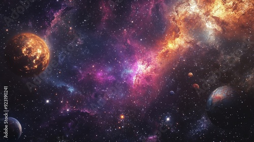 Cosmic Wonders: A Celestial Tapestry of Planets and Nebulae