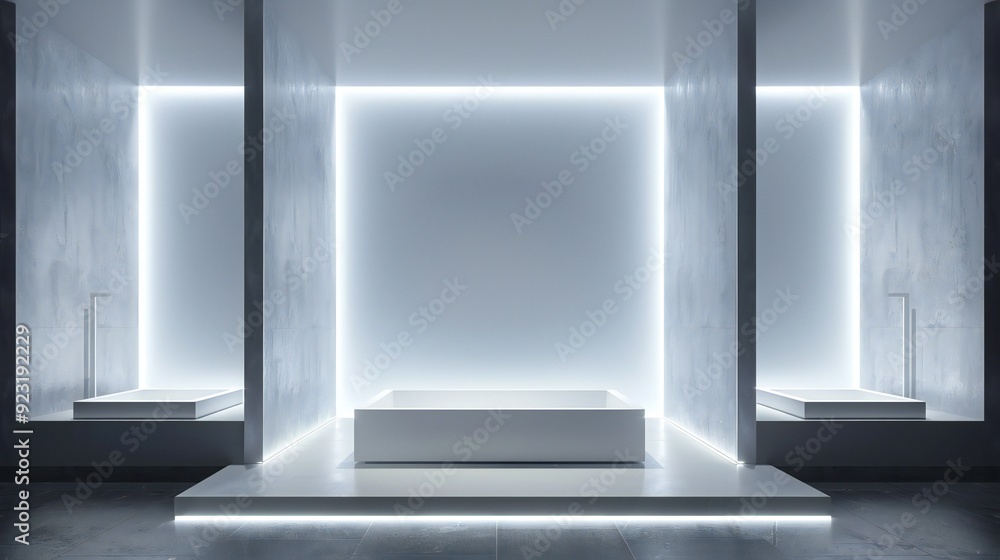From different perspectives, rectangular light fixtures exude an elegant simplicity, enhancing the understated beauty of the washroom. From different perspectives, rectangular light fixtures exude an elegant simplicity, enhancing the understated beauty of the washroom.
