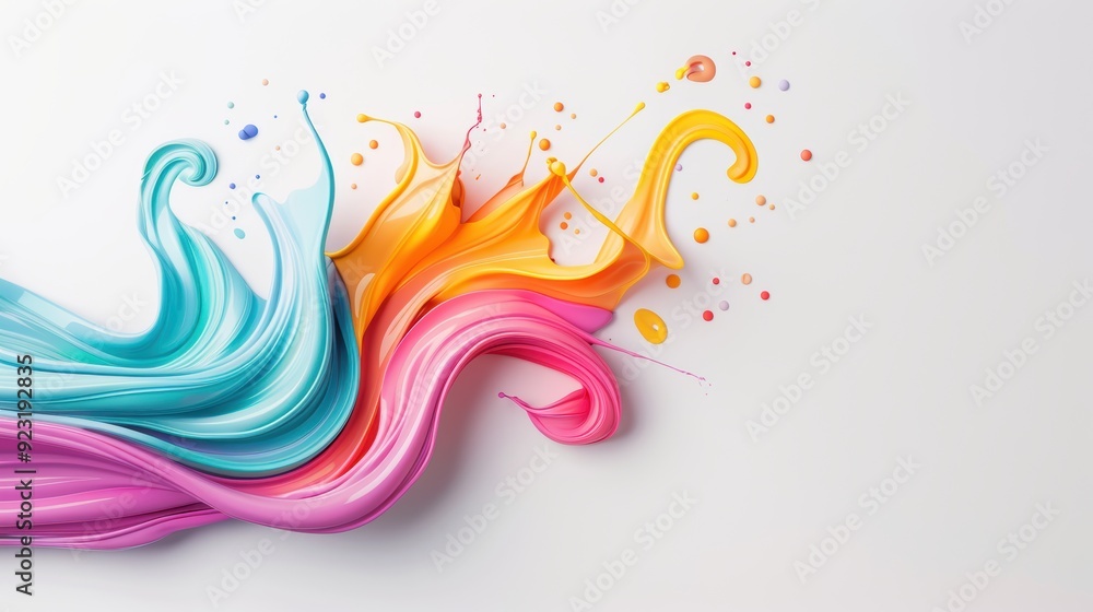 A captivating blend of abstract waves and swirls in vivid colors on a clean white background, perfect for adding a modern and artistic touch. A captivating blend of abstract waves and swirls in vivid colors on a clean white background, perfect for adding a modern and artistic touch.