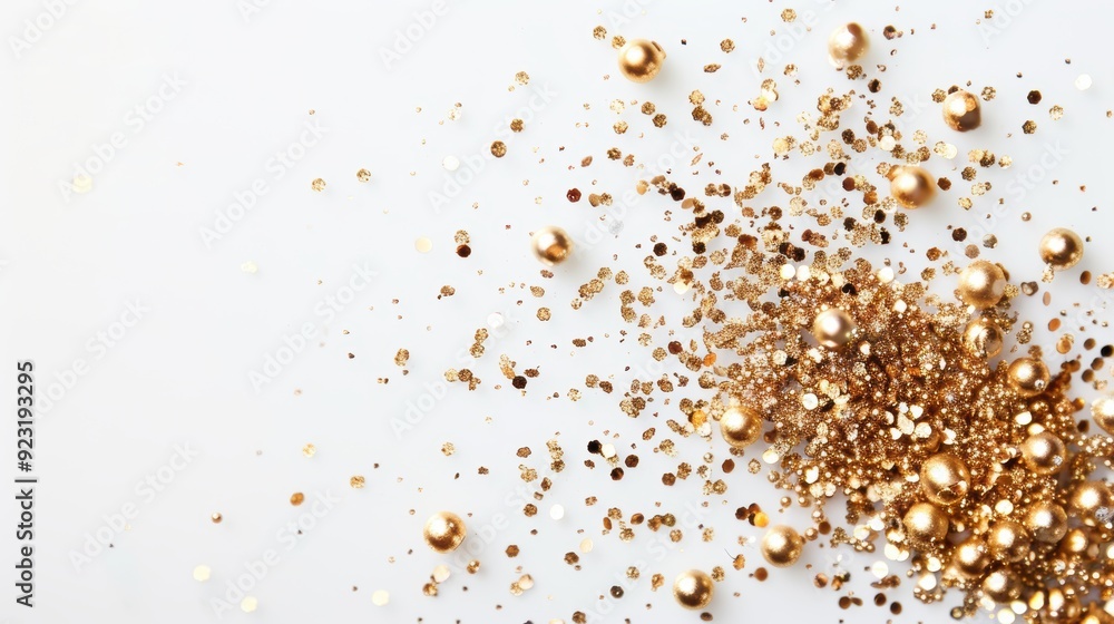 Dazzling sparkles and glitter shimmering against a clean white background, creating a captivating and festive visual effect. Dazzling sparkles and glitter shimmering against a clean white background, creating a captivating and festive visual effect.