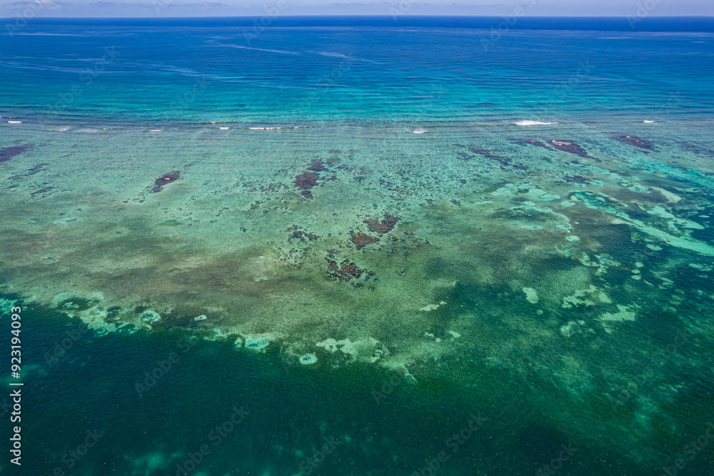 Drone view of Coral Reef in Puerto Morelos, Mexico Drone view of Coral Reef in Puerto Morelos, Mexico