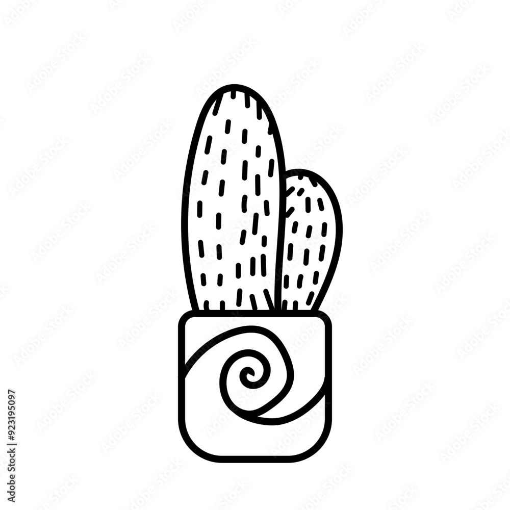 Cactus Line Han Drawn Cactus Line Han Drawn