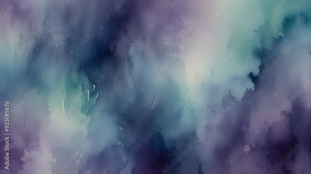 Naklejka premium a cool watercolor wash background with icy blue