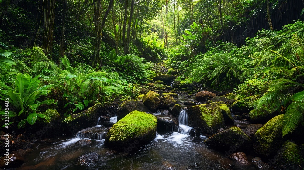 Rainforest natural landscape in Hawaii Rainforest natural landscape in Hawaii