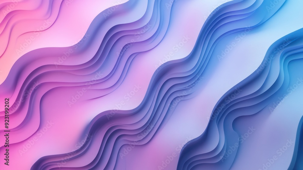Abstract 3D Waves in Vibrant Colors Abstract 3D Waves in Vibrant Colors