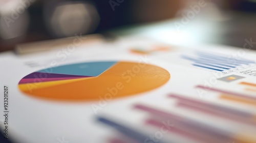 Wallpaper Mural A pie chart is shown on a piece of paper Torontodigital.ca