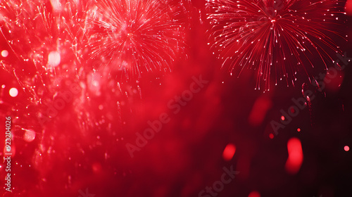 fireworks on a red background