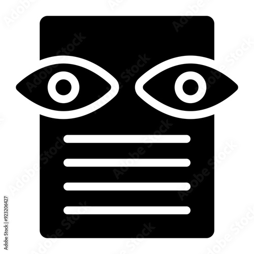 readability, readable, reading, viewing, visibility, reader solid or glyph icon