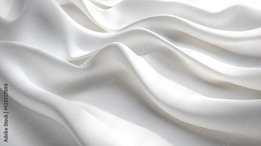 Obraz premium Smooth, pristine paper texture with a flat surface and soft shadow, white background, photo-realistic style - perfect for elegant presentations.