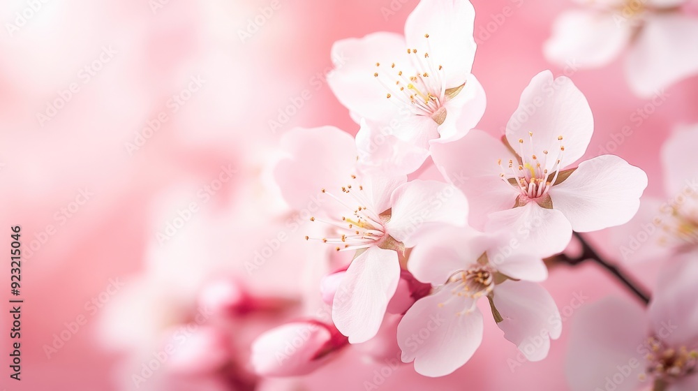 Delicate pink blossoms burst forth on cherry branches, creating a soft, enchanting atmosphere under the gentle spring sunlight Delicate pink blossoms burst forth on cherry branches, creating a soft, enchanting atmosphere under the gentle spring sunlight