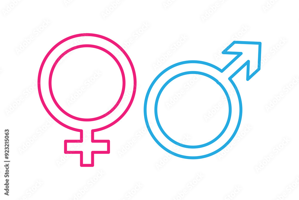 Male and female symbols Gender symbols. Men and Women sign. Male and female symbols Gender symbols. Men and Women sign.
