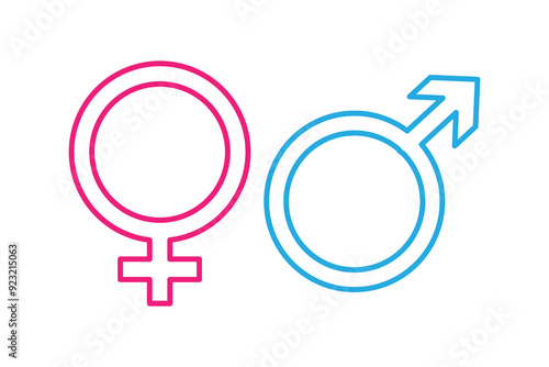 Male and female symbols Gender symbols. Men and Women sign.