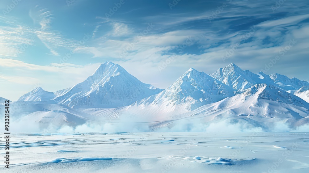 A mountain range is visible in the distance with a clear blue sky A mountain range is visible in the distance with a clear blue sky
