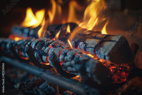 Natural gas fireplace