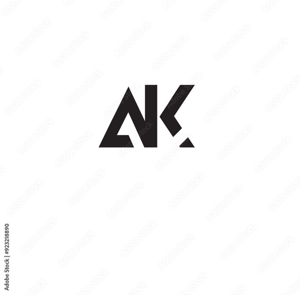 AK logo design template vector illustration AK logo design template vector illustration