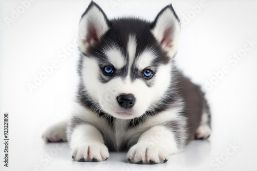 Siberian husky puppy isolated
