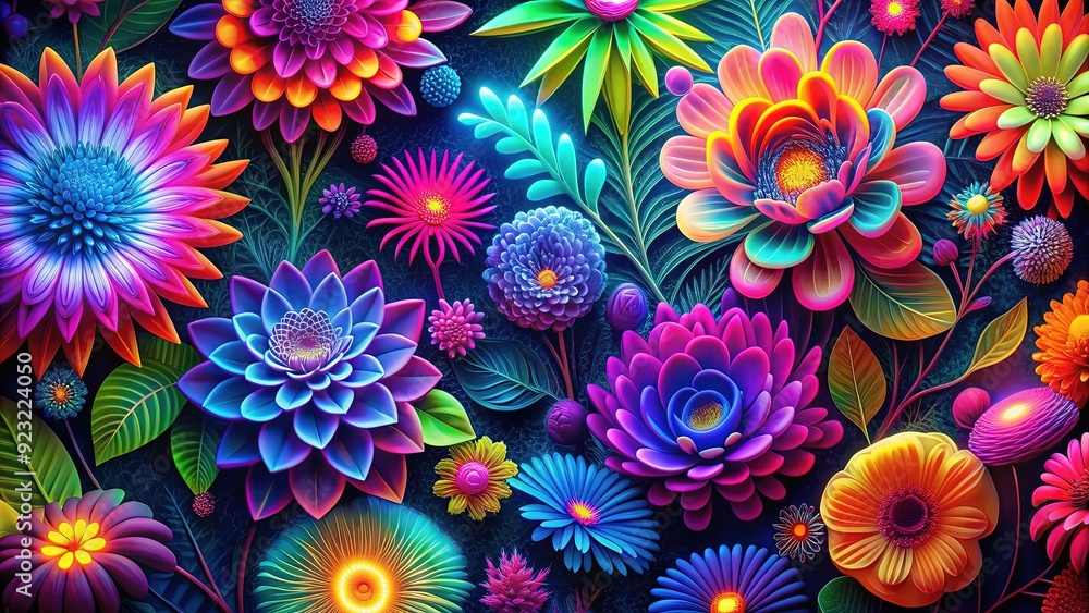 Vibrant Neon Flora Vibrant Neon Flora