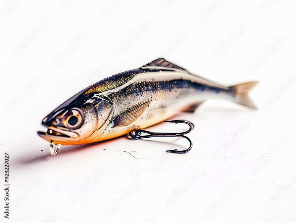Lure. Fishing Bait Hook for Catching Fish on White Background Lure. Fishing Bait Hook for Catching Fish on White Background