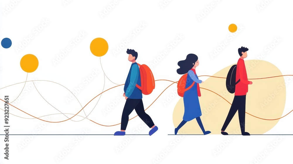 Discover the essence of human connections through modern, cartoonstyle illustrations that blend textures and colors. Discover the essence of human connections through modern, cartoonstyle illustrations that blend textures and colors.