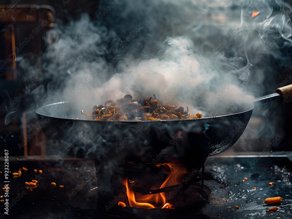 Smoke and Flames from Cooking Pot. Smoke and Flames from Cooking Pot.