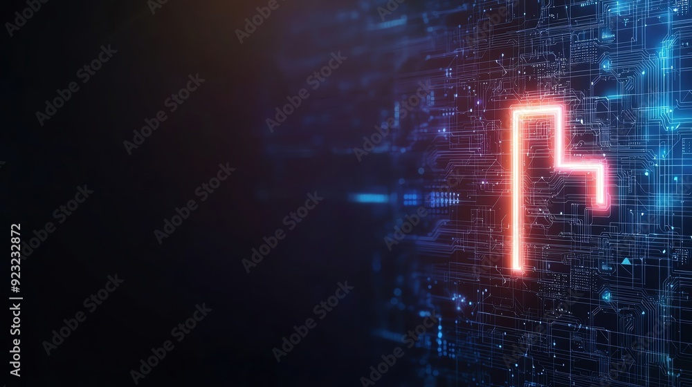 A futuristic digital background featuring glowing geometric shapes and patterns, perfect for technology and innovation themes. A futuristic digital background featuring glowing geometric shapes and patterns, perfect for technology and innovation themes.