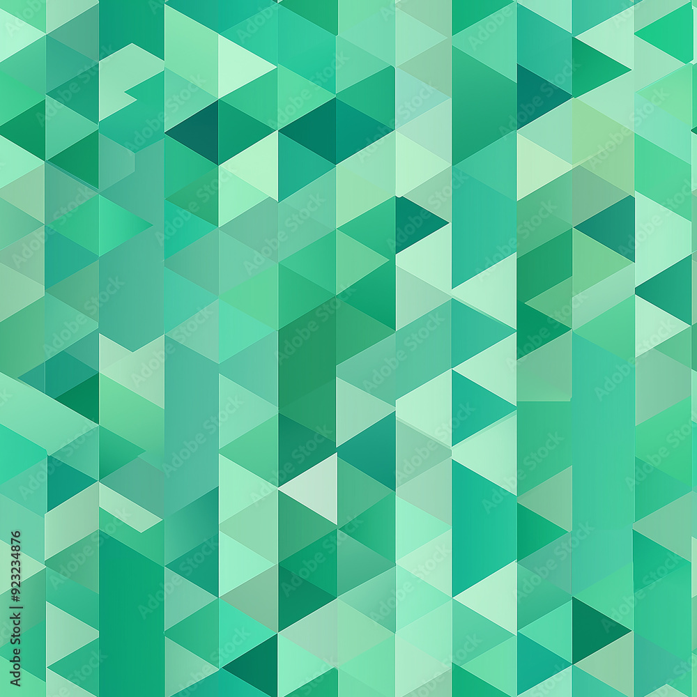 Seamless geometric pattern in various shades of green, featuring triangles and sharp edges. Ideal for modern, minimalist, or tech-inspired designs. Offers a sleek and structured look. Seamless geometric pattern in various shades of green, featuring triangles and sharp edges. Ideal for modern, minimalist, or tech-inspired designs. Offers a sleek and structured look.
