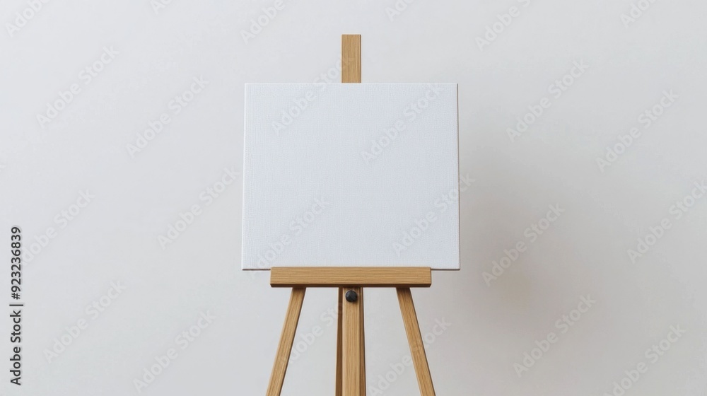 Minimalist 3D of an Art Easel with a Canvas Depicting the Concept of Education Creativity and Visual Arts on a Clean White Background Minimalist 3D of an Art Easel with a Canvas Depicting the Concept of Education Creativity and Visual Arts on a Clean White Background