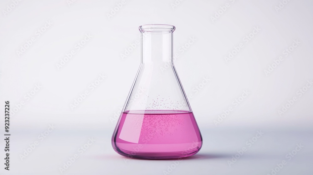 3D rendered education icon of a science flask with bubbling liquid isolated on a clean white background Conceptual image representing research laboratory experiments academic studies 3D rendered education icon of a science flask with bubbling liquid isolated on a clean white background Conceptual image representing research laboratory experiments academic studies