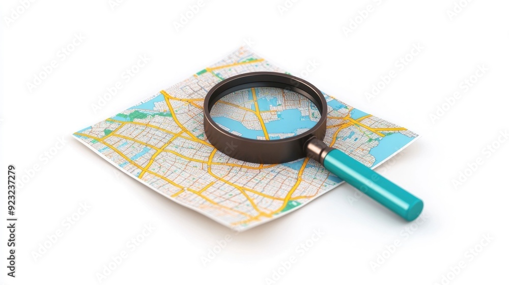Educational 3D Icon with Magnifying Glass Isolated on White Background Representing Research Analysis and of Information and Data Educational 3D Icon with Magnifying Glass Isolated on White Background Representing Research Analysis and of Information and Data