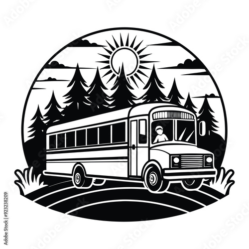 Back To School Silhouette Vector Classroom School Bus 100 Days Of School