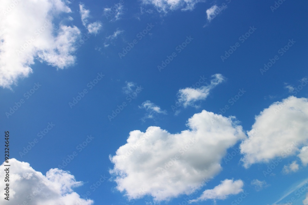 Fototapeta premium white cloud with blue sky background