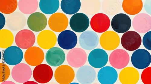 A vibrant array of colorful dots fills the canvas, showcasing an artistic exploration of hues and patterns photo