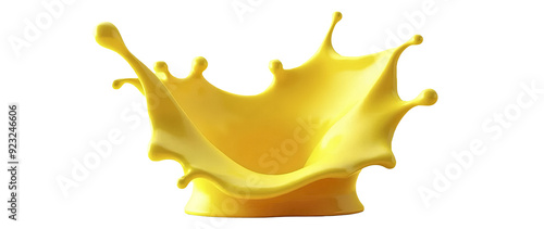 Dynamic yellow mango splash isolated on Png background with drops and ripples, Vibrant Yellow Mango Splash with Droplets Eye-Catching Yellow Splash with Ripples and Drops for Beverage Photography