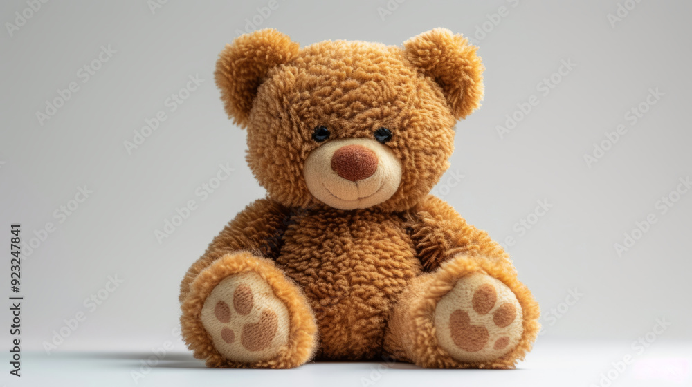 Obraz premium Soft brown teddy bear isolated.