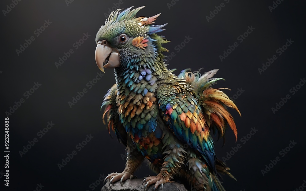 Beautiful parrot close-up Beautiful parrot close-up