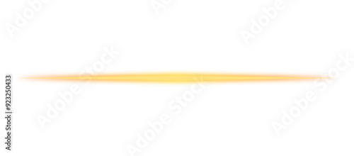 Glow gold line, Glowing golden neon line isolated on transparent background.light ray effect, Sparkling luxury gold luminous line. gold neon line border frame decoration. design elements, PNG