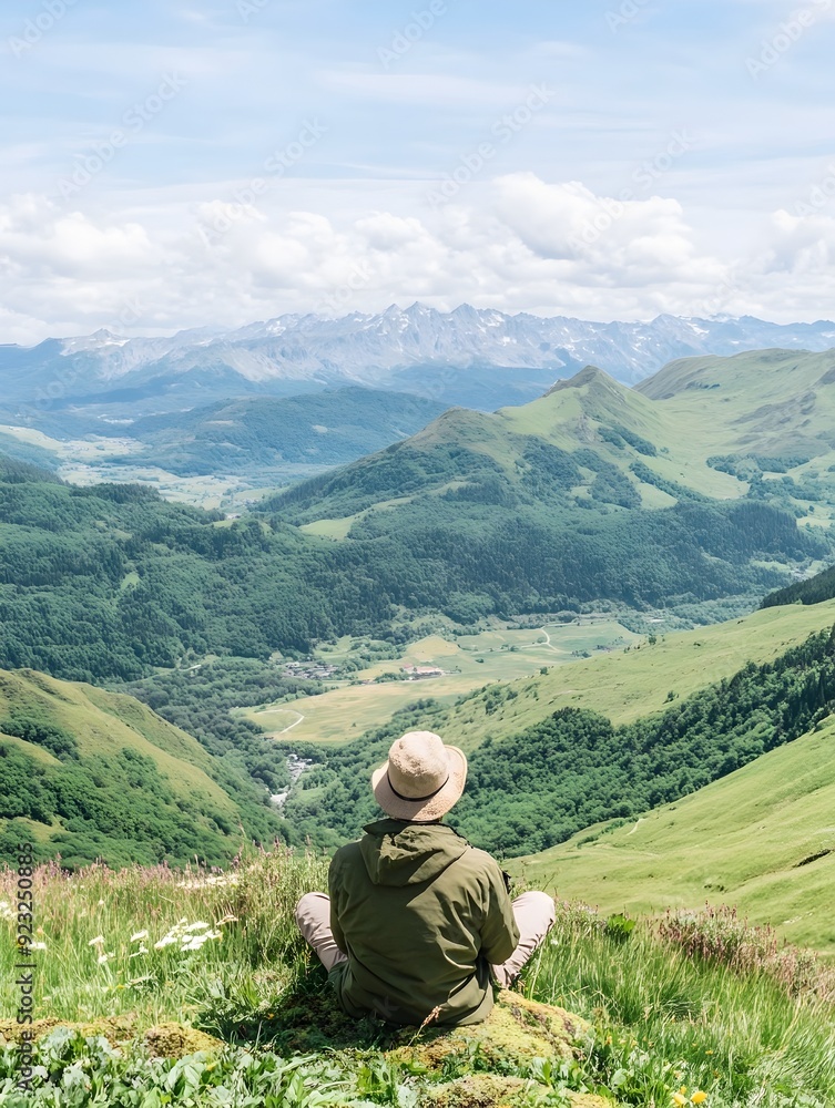 Serene Mountain Vista Offering Tranquil Escape and Solitary Serene Mountain Vista Offering Tranquil Escape and Solitary
