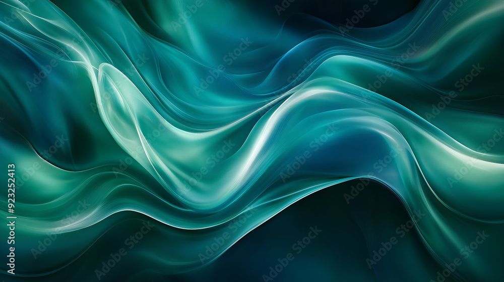 abstract green waves background abstract green waves background