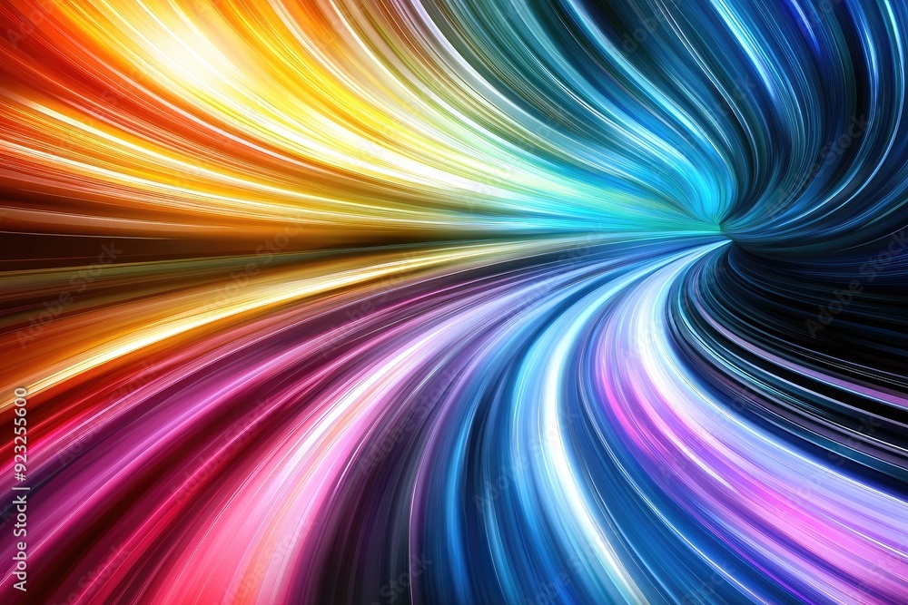 Obraz premium Vibrant swirl of colors creating a dynamic flow, perfect for backgrounds and abstract designs.
