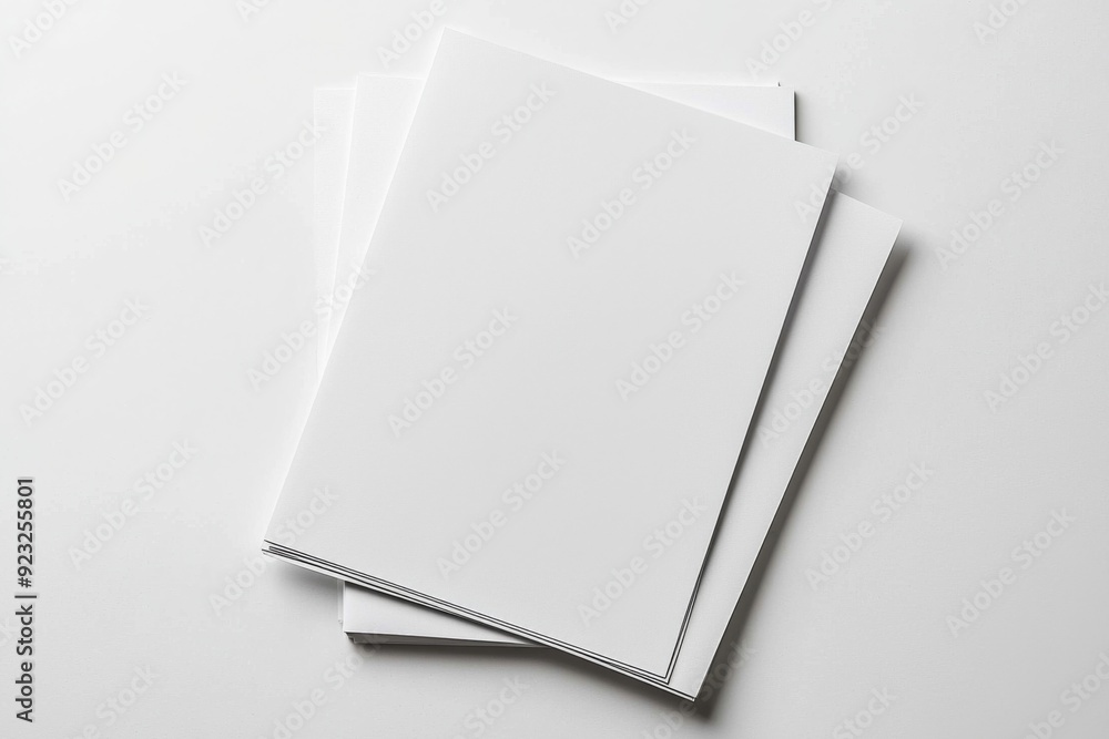 Blank A4 Paper Mockup on Isolated Background created with Generative AI Blank A4 Paper Mockup on Isolated Background created with Generative AI