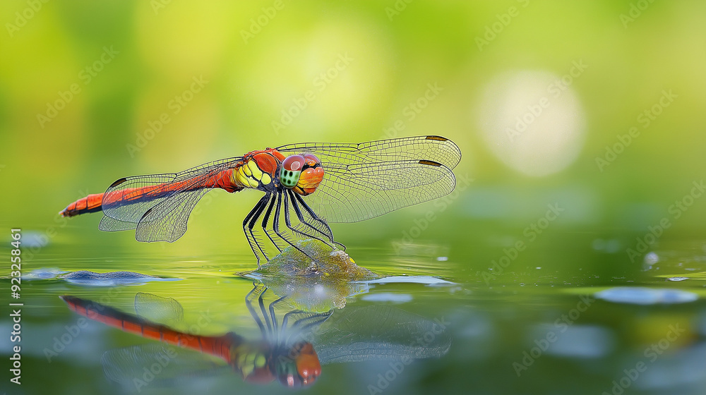 Naklejka premium dragonfly close up