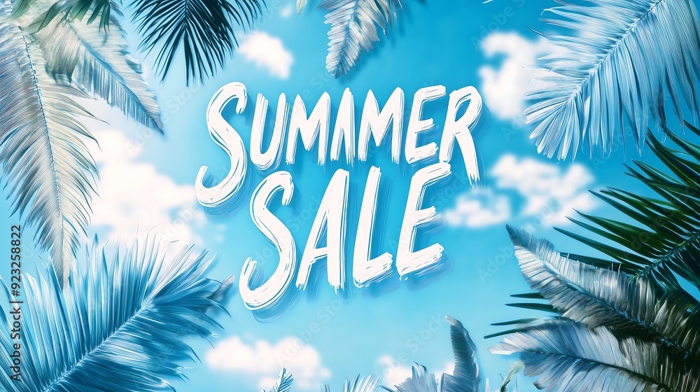 Obraz premium Summer sale seasons promotion background