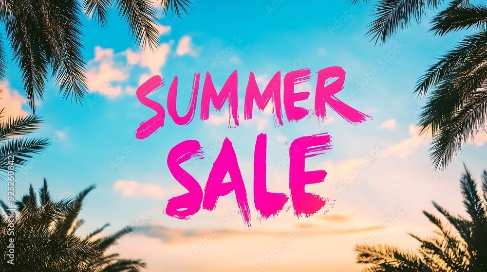 Obraz premium Summer sale seasons promotion background