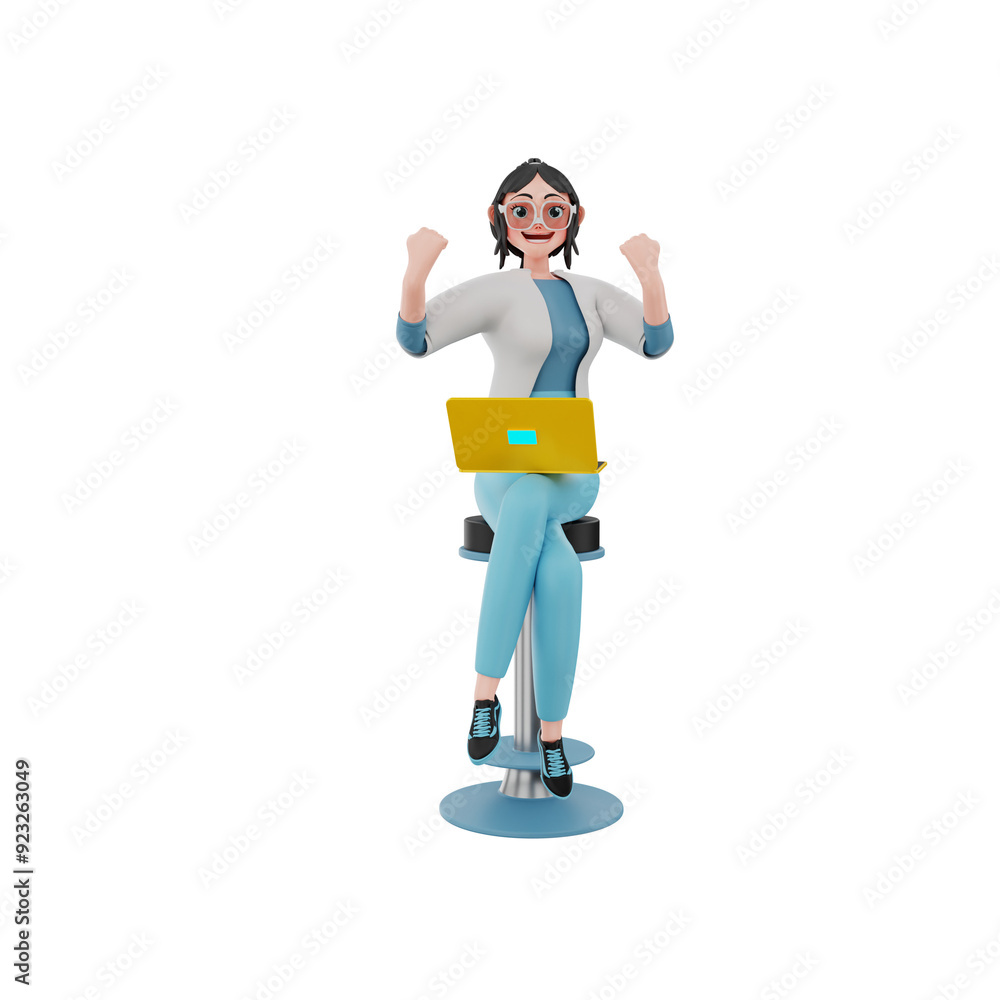 3d render character businesswoman illustration 3d render character businesswoman illustration