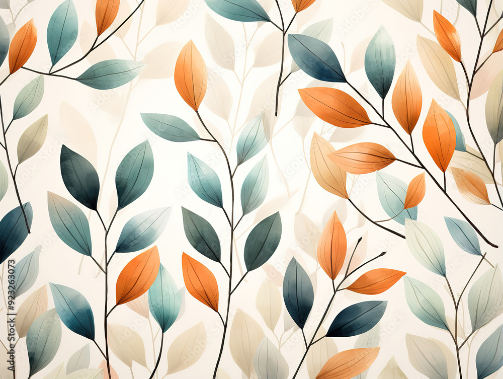 Exceptional Various fresh leaves, seamless pattern background. Exceptional Various fresh leaves, seamless pattern background.