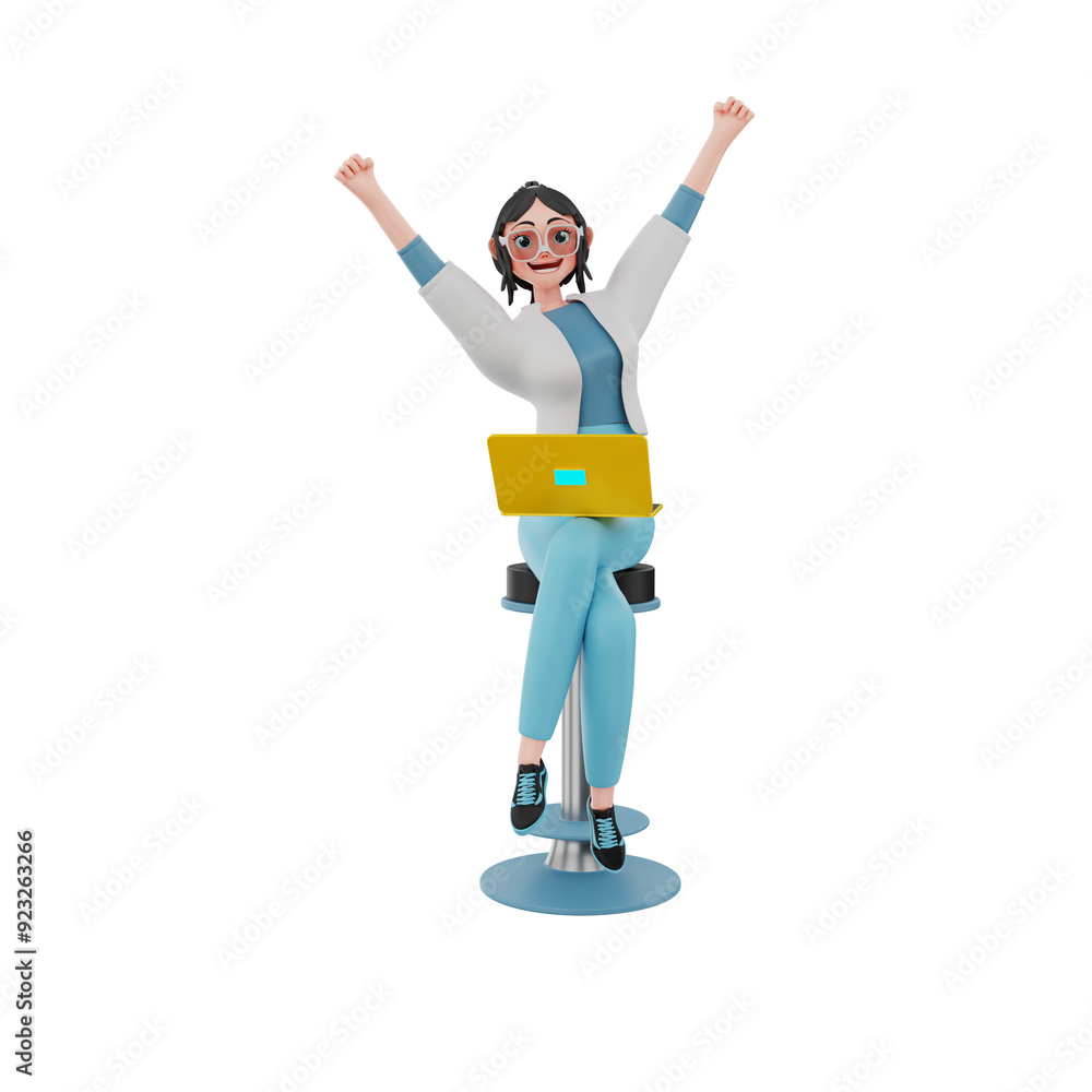 3d render character businesswoman illustration 3d render character businesswoman illustration