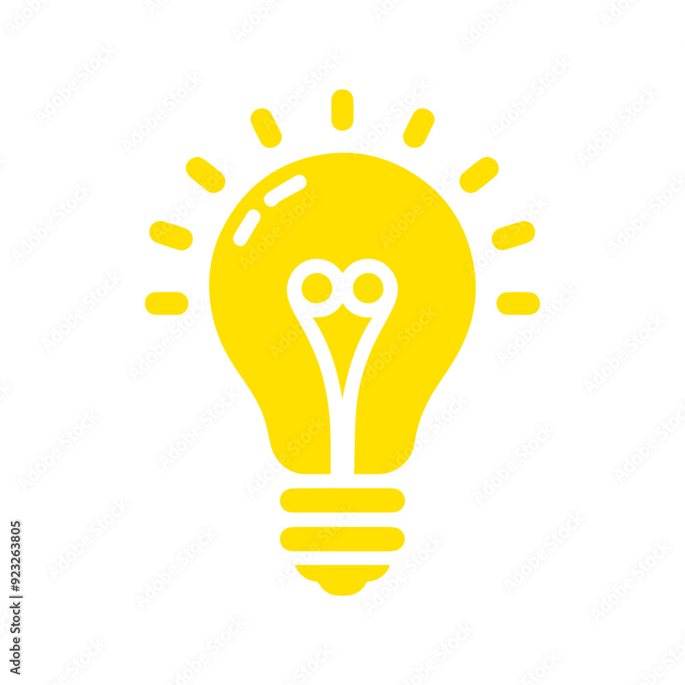 Bulb light vector icon flat style Bulb light vector icon flat style