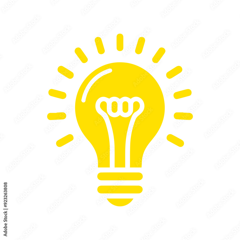 Bulb light vector icon flat style Bulb light vector icon flat style