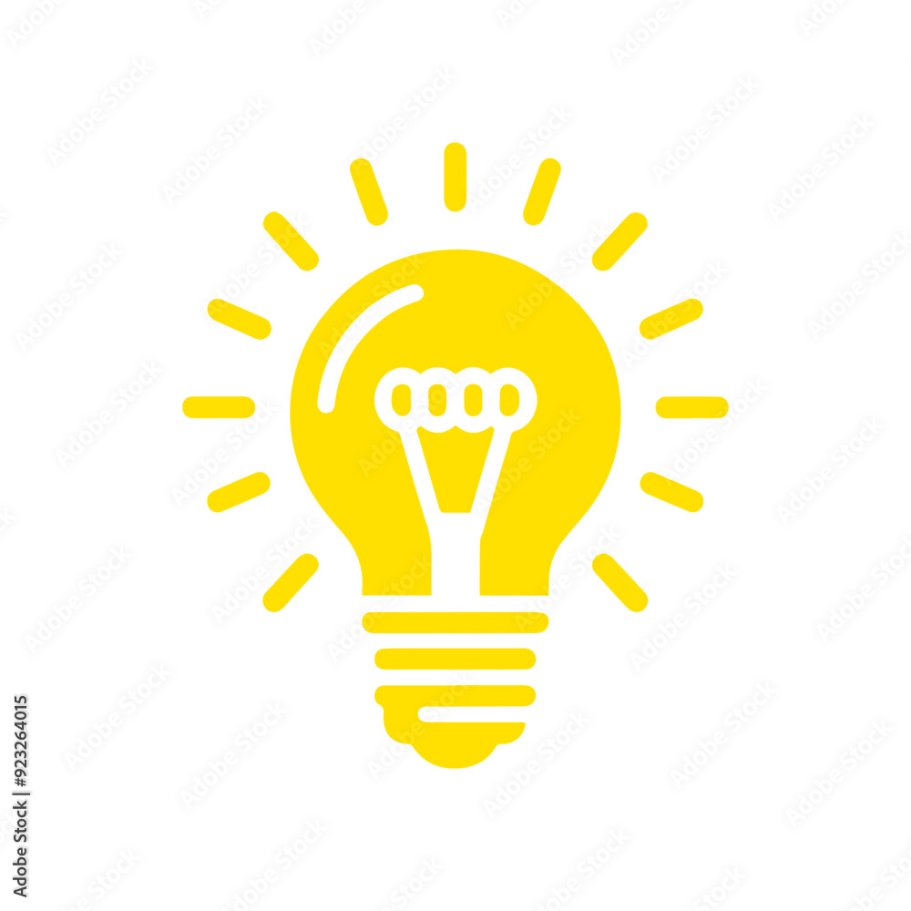 Bulb light vector icon flat style Bulb light vector icon flat style